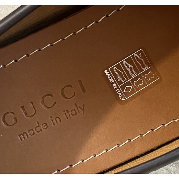 $1200 Gucci Men’s Brown Leather Slip On Loafers Driving Shoes US 10 NEW IN BOX!! - Picture 11 of 13